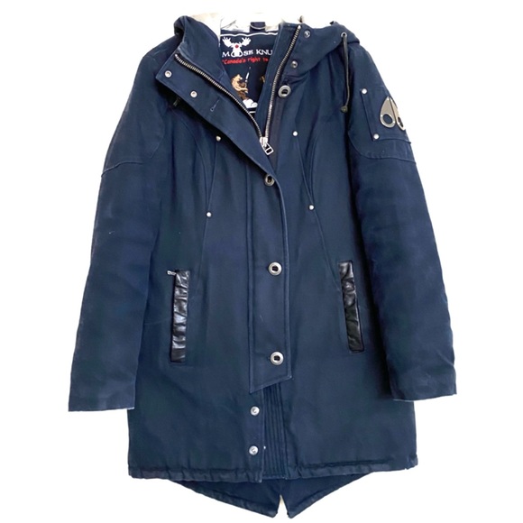 Moose Knuckles Jackets & Blazers - Moose Knuckles Lounge Rive Parka Navy Blue Coat Size Medium M